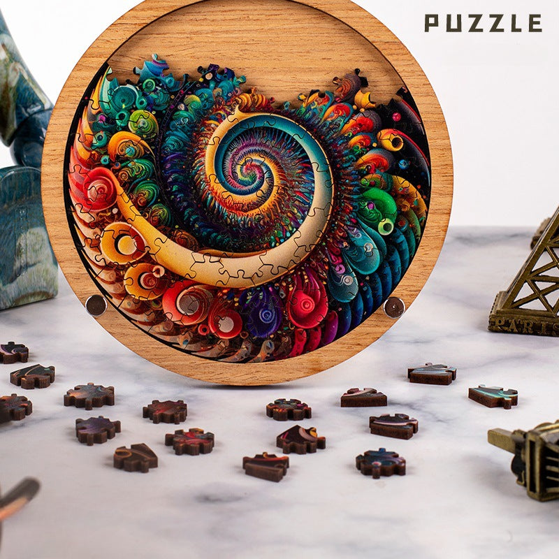 Wooden Puzzle Colorful Dopamine Shaped Puzzle