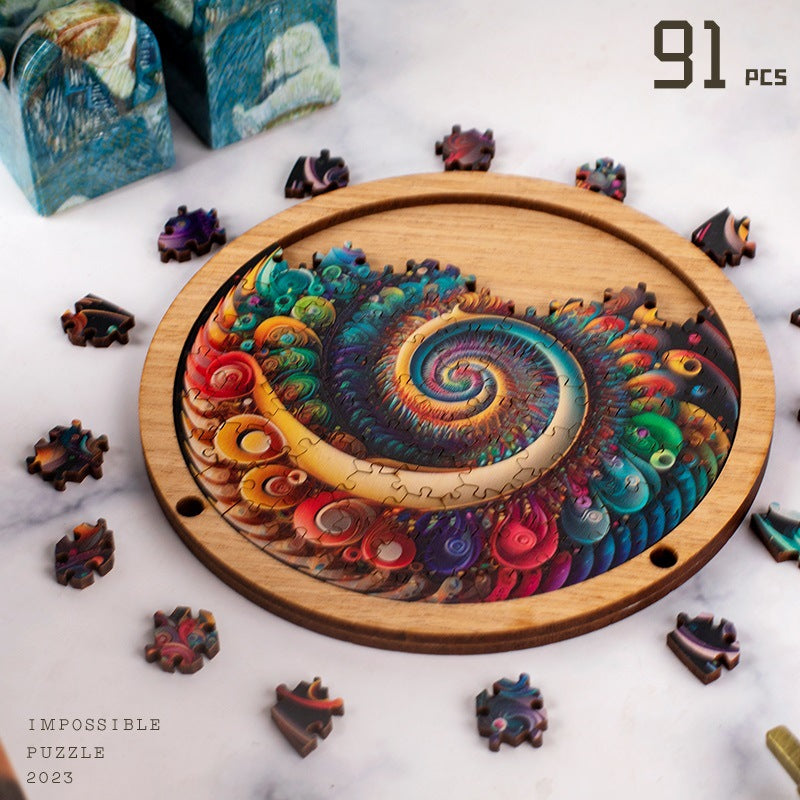 Wooden Puzzle Colorful Dopamine Shaped Puzzle