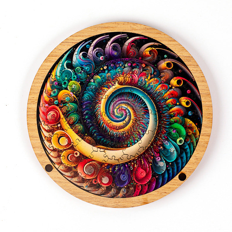 Wooden Puzzle Colorful Dopamine Shaped Puzzle